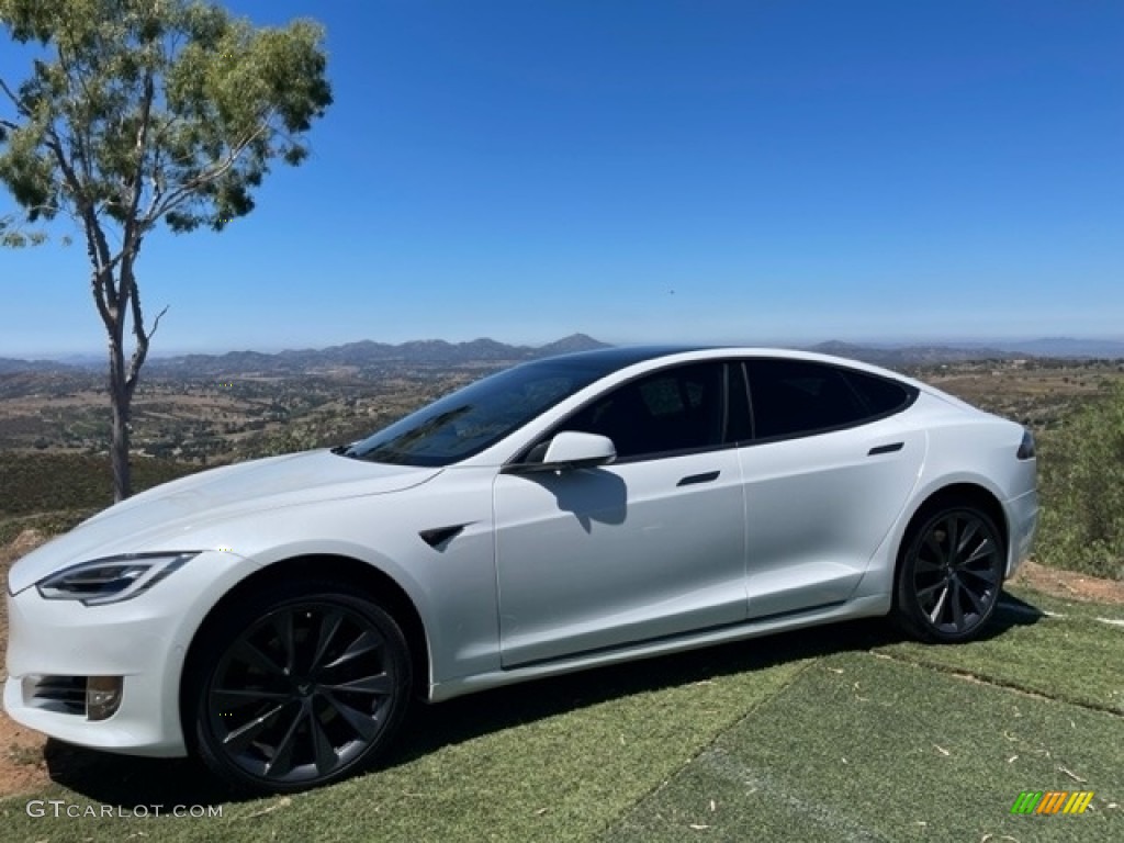 Pearl White Multi-Coat 2021 Tesla Model S Long Range AWD Exterior Photo #146501771