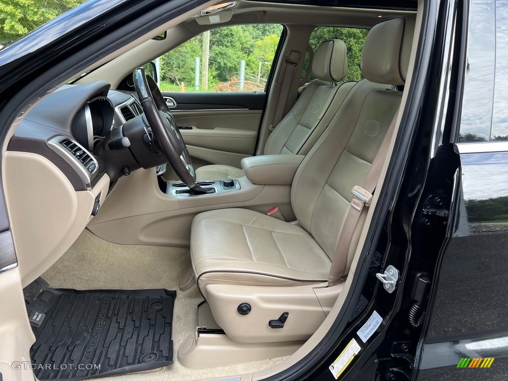 Brown/Light Frost Beige Interior 2017 Jeep Grand Cherokee Overland 4x4 Photo #146503843