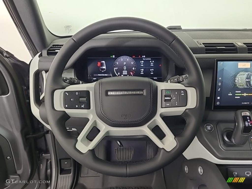 2023 Land Rover Defender 130 X-Dynamic SE Ebony Steering Wheel Photo #146504050