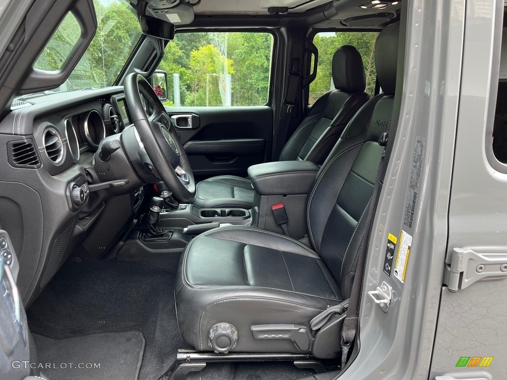 Black Interior 2022 Jeep Wrangler Unlimited Sahara 4x4 Photo #146504494