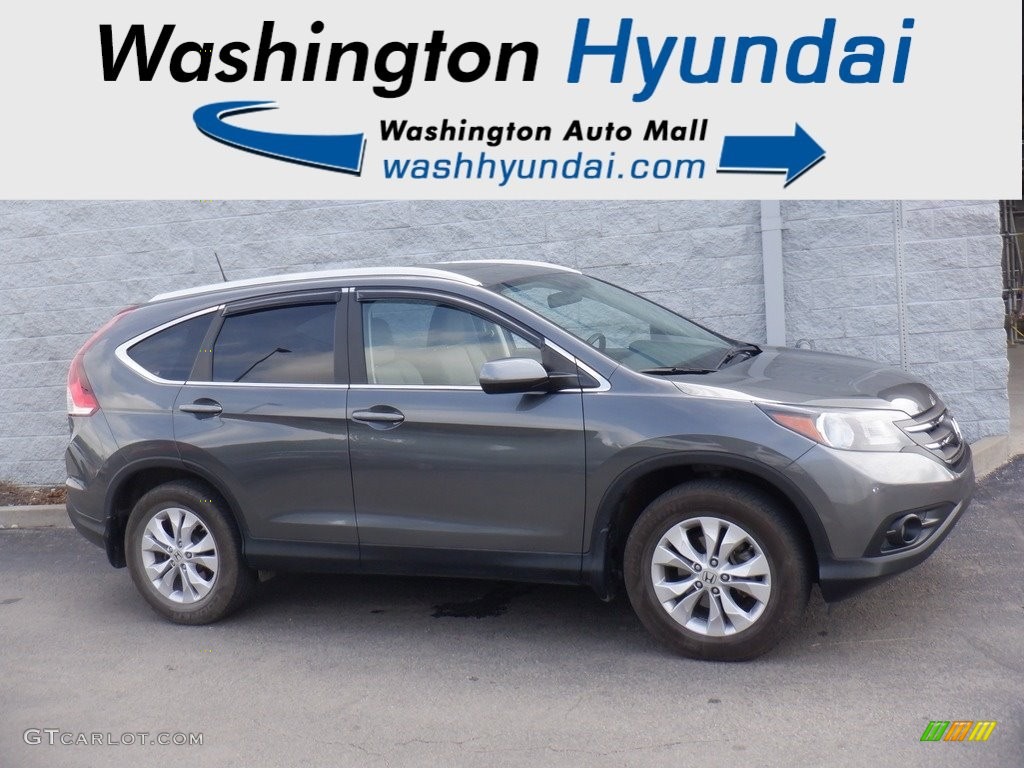 2013 CR-V EX-L AWD - Polished Metal Metallic / Gray photo #2