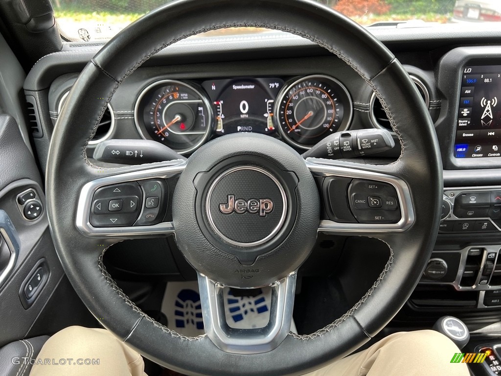 2022 Jeep Wrangler Unlimited Sahara 4x4 Black Steering Wheel Photo #146504641