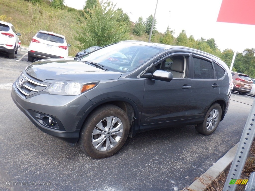 2013 CR-V EX-L AWD - Polished Metal Metallic / Gray photo #6