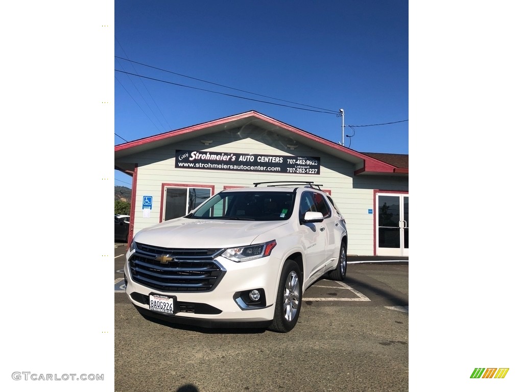 2018 Traverse High Country AWD - Iridescent Pearl Tricoat / High Country Jet Black/Loft Brown photo #3