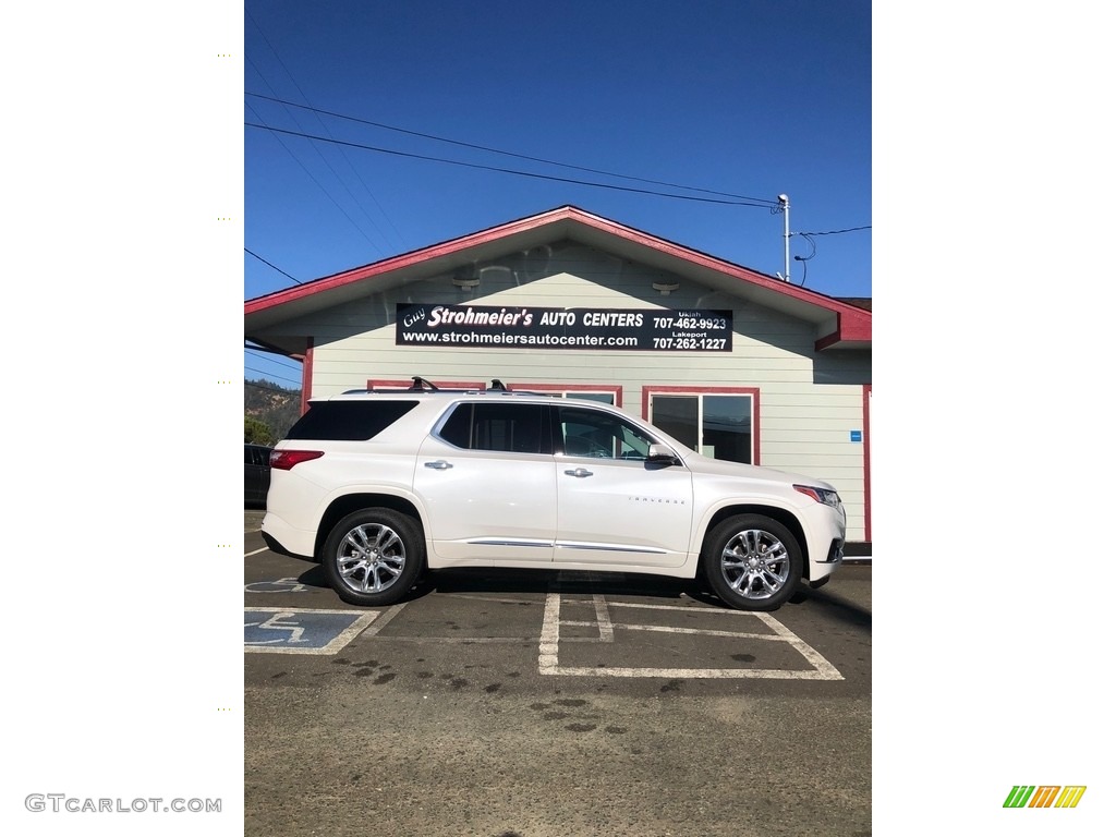 2018 Traverse High Country AWD - Iridescent Pearl Tricoat / High Country Jet Black/Loft Brown photo #8