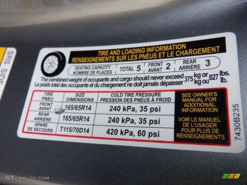 2019 Mitsubishi Mirage G4 ES Info Tag Photos