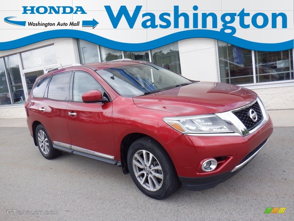 2013 Pathfinder SL 4x4 - Cayenne Red / Charcoal photo #1