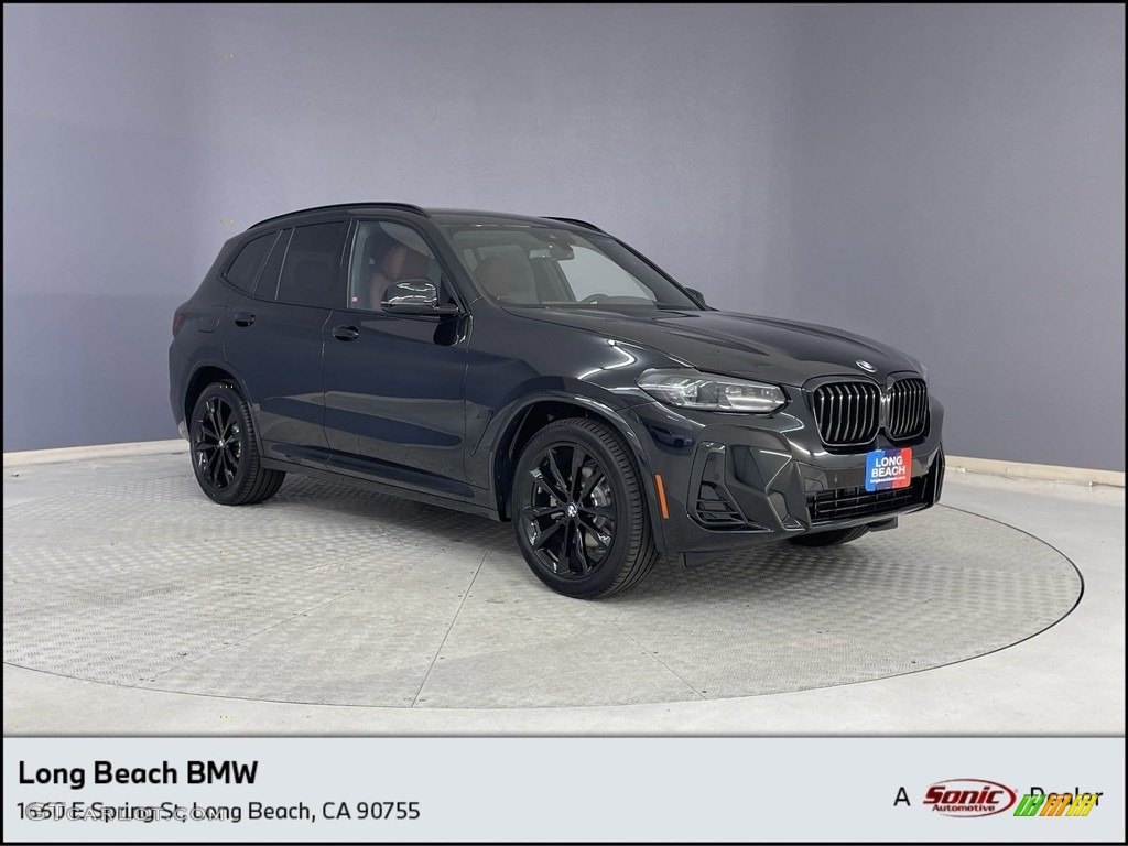 2023 X3 sDrive30i - Black Sapphire Metallic / Tacora Red photo #1