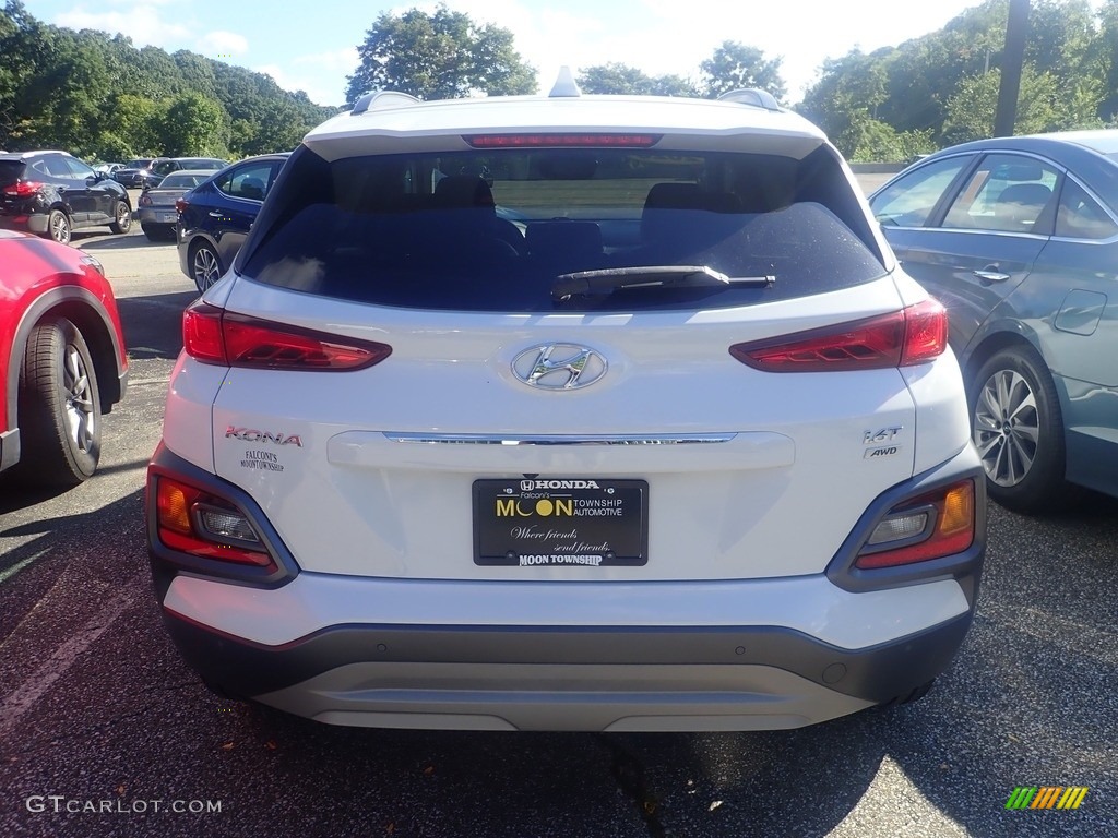 2020 Kona Ultimate AWD - Chalk White / Black photo #3
