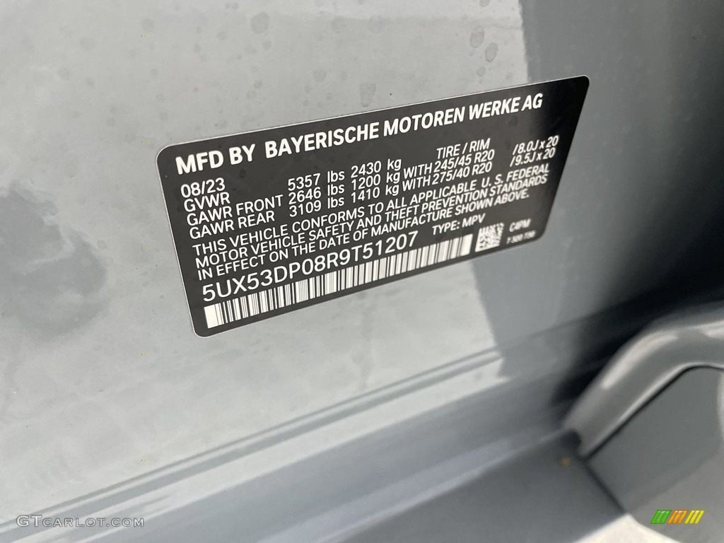 2024 BMW X3 xDrive30i Color Code Photos