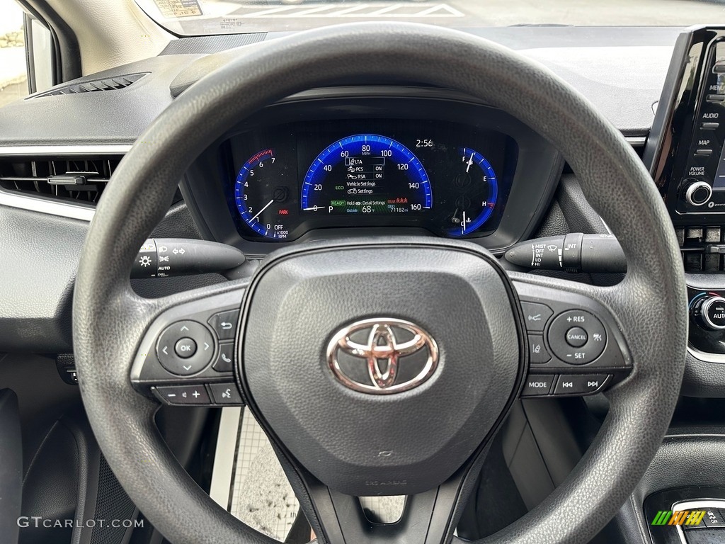 2022 Toyota Corolla LE Hybrid Black Steering Wheel Photo #146511494