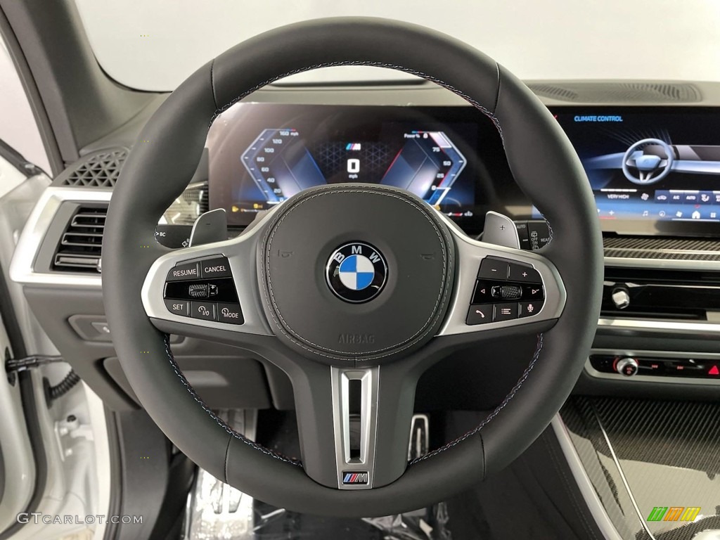 2024 BMW X5 M60i Black Steering Wheel Photo #146512520