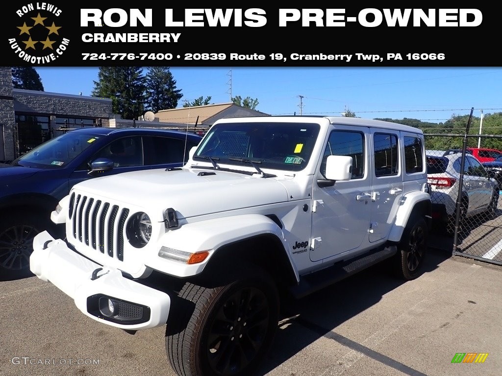 2021 Wrangler Unlimited High Altitude 4x4 - Bright White / Black photo #1