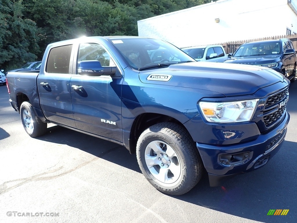 Patriot Blue Pearl 2024 Ram 1500 Big Horn Crew Cab 4x4 Exterior Photo #146512834