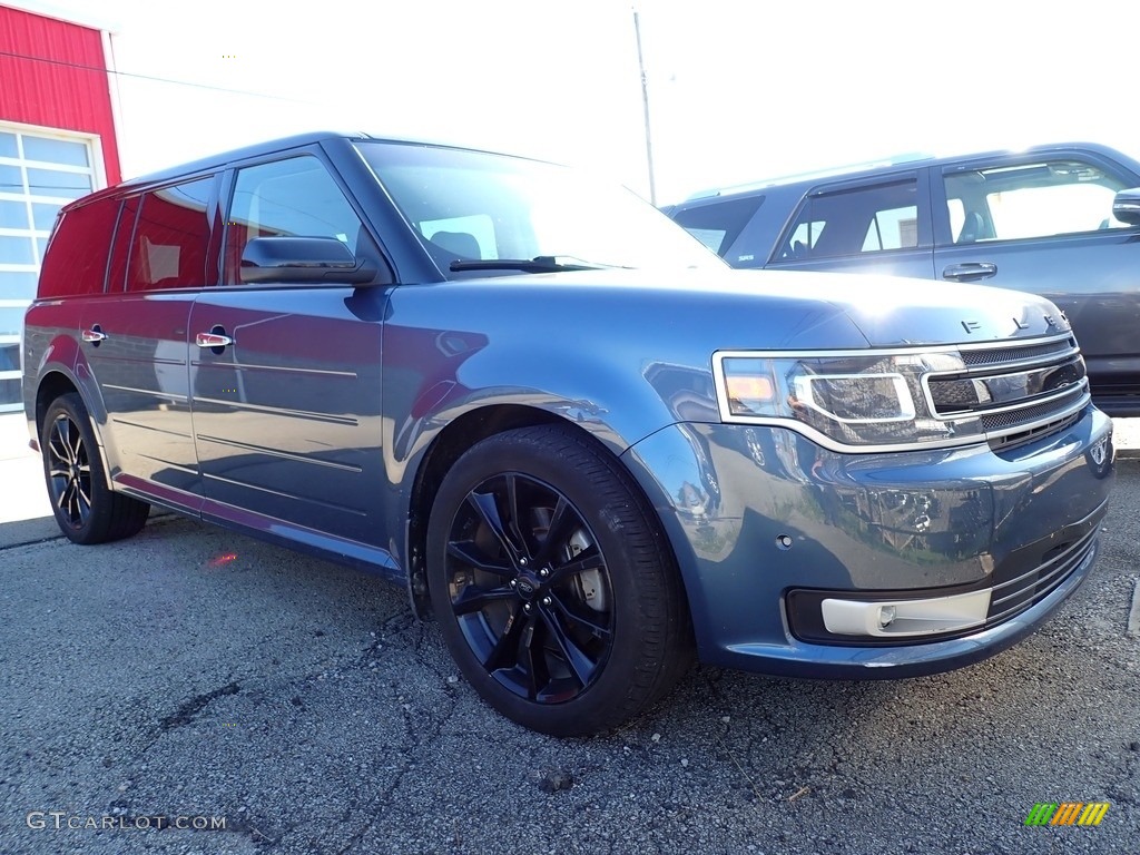 2019 Flex Limited AWD - Blue Metallic / Dune photo #4