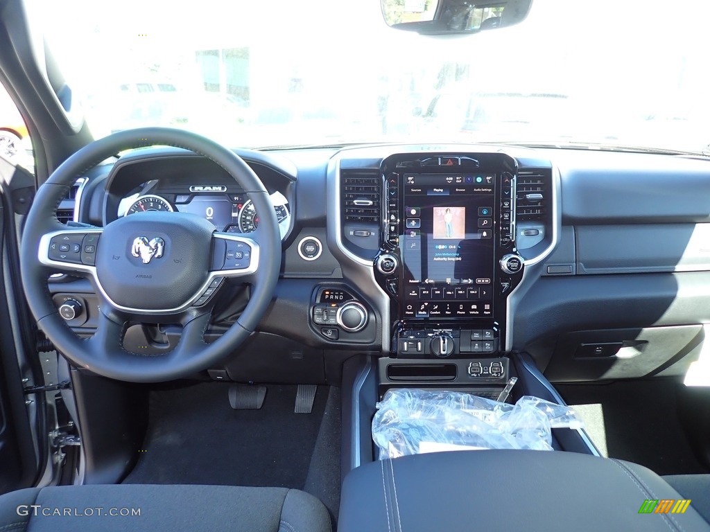 2023 Ram 1500 Big Horn Night Edition Crew Cab 4x4 Black Dashboard Photo #146513786