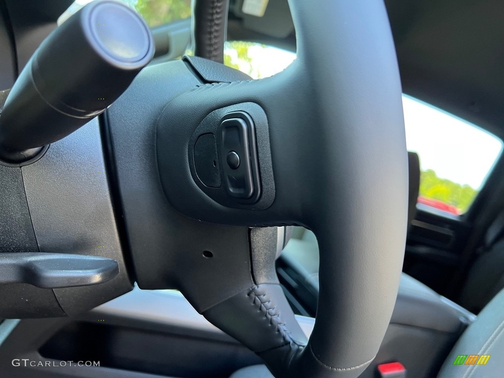 2024 Ram 1500 Big Horn Night Edition Crew Cab 4x4 Black Steering Wheel Photo #146514094