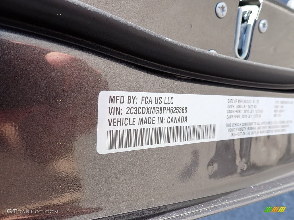 2023 Charger GT Blacktop AWD - Granite Pearl / Black photo #15