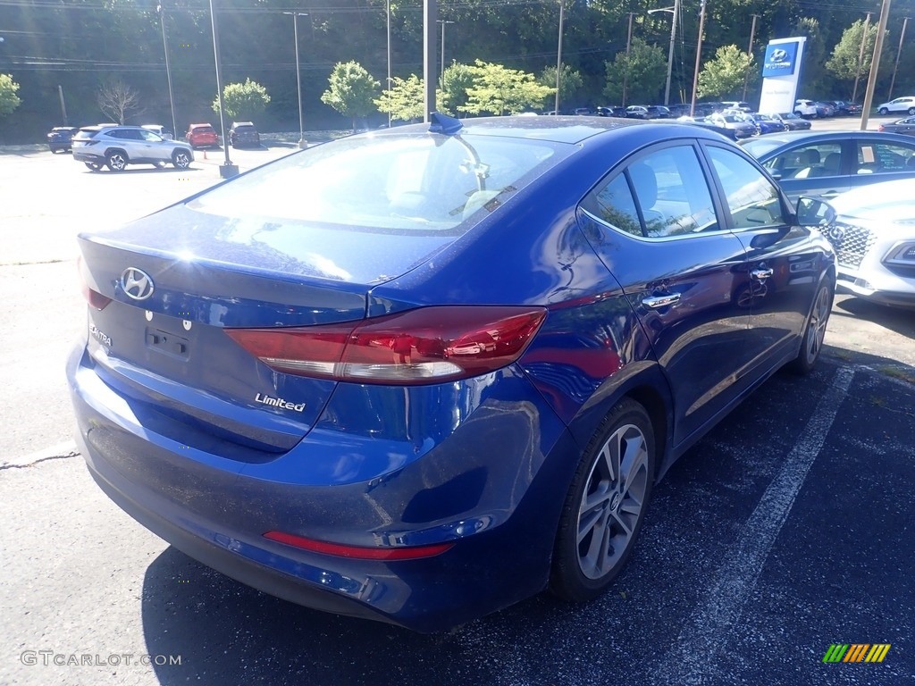 2017 Elantra Limited - Electric Blue / Black photo #4