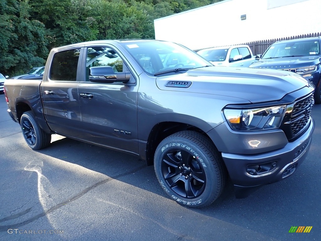 Granite Crystal Metallic 2024 Ram 1500 Big Horn Night Edition Crew Cab 4x4 Exterior Photo #146515706