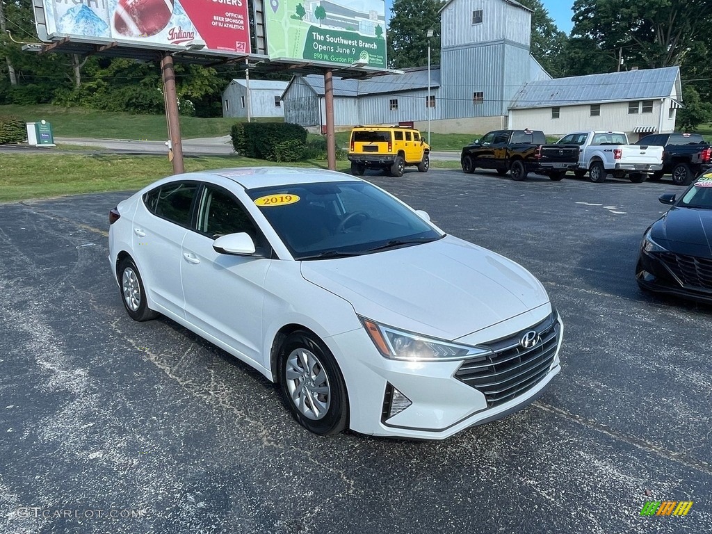 2019 Elantra SE - Quartz White Pearl / Black photo #7