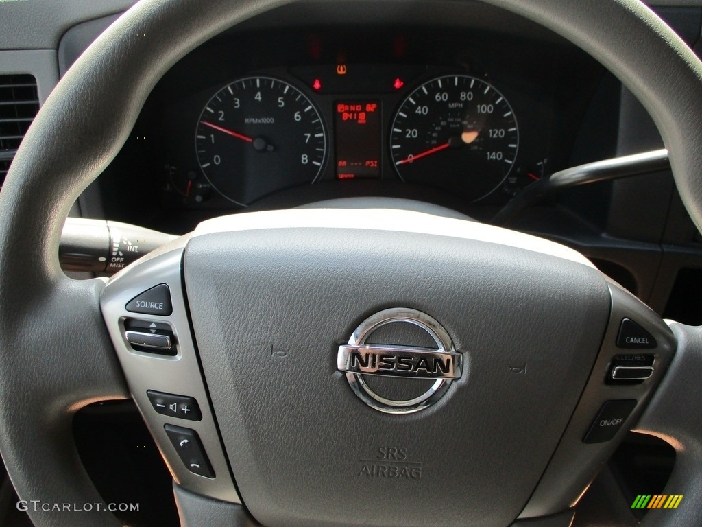 2020 Nissan NV 3500 HD SV Passenger Gray Steering Wheel Photo #146517244