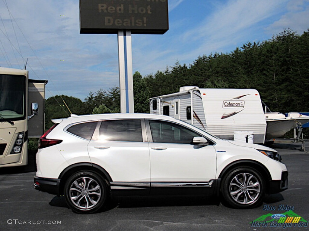 Platinum White Pearl 2021 Honda CR-V Touring AWD Hybrid Exterior Photo #146517998