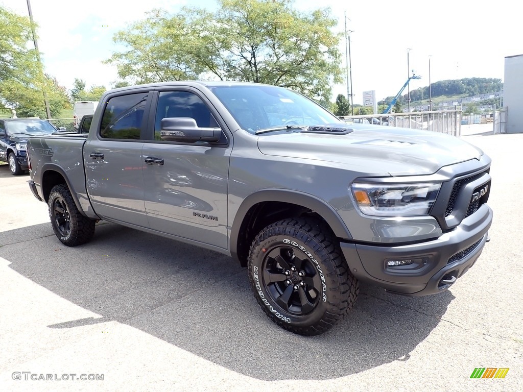 Ceramic Gray 2023 Ram 1500 Rebel Crew Cab 4x4 Exterior Photo #146519908