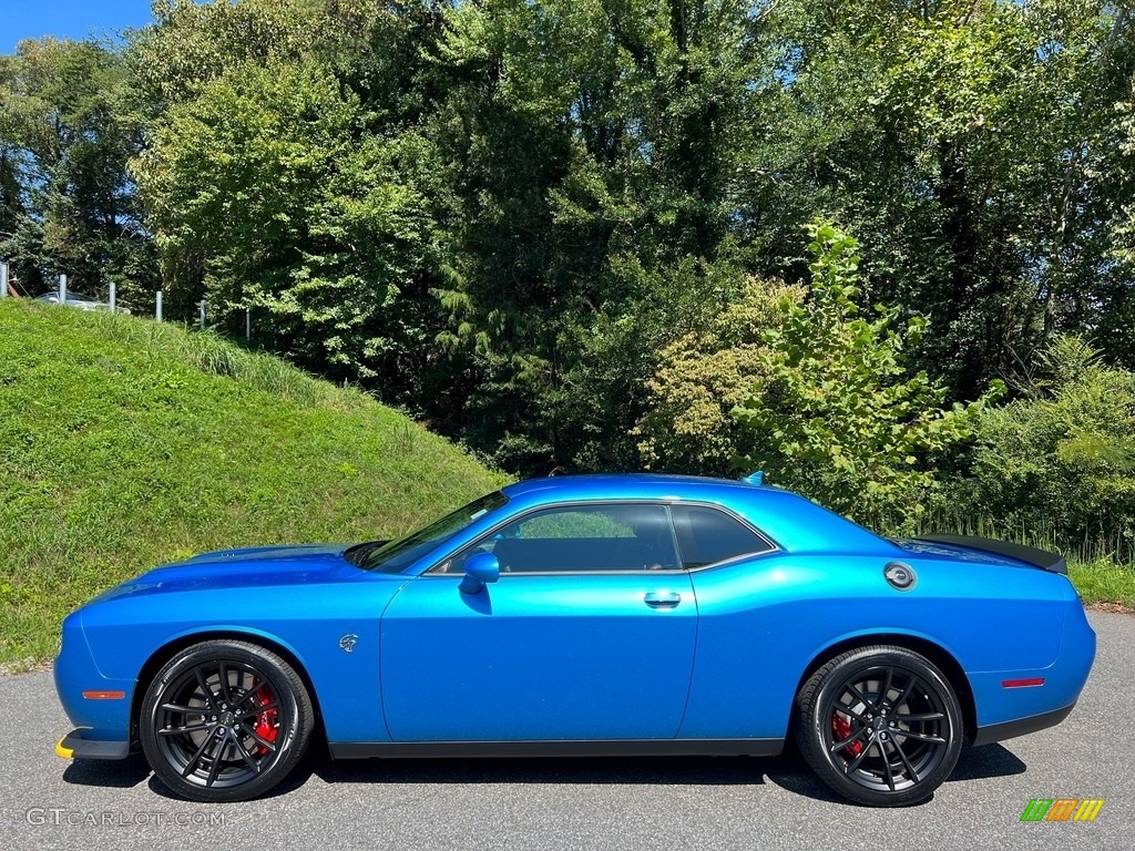 2023 Challenger SRT Hellcat JailBreak - B5 Blue Pearl / Demonic Red/Black photo #1