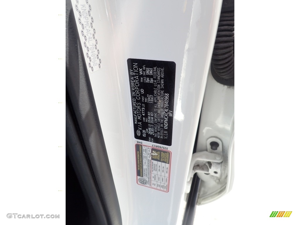 2020 Sportage LX AWD - Clear White / Black photo #30