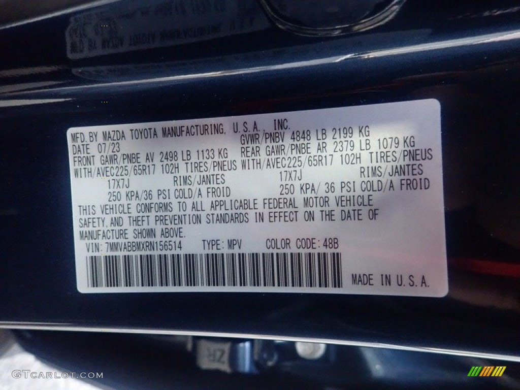 2024 CX-50 Color Code 48B for Ingot Blue Metallic Photo #146522753