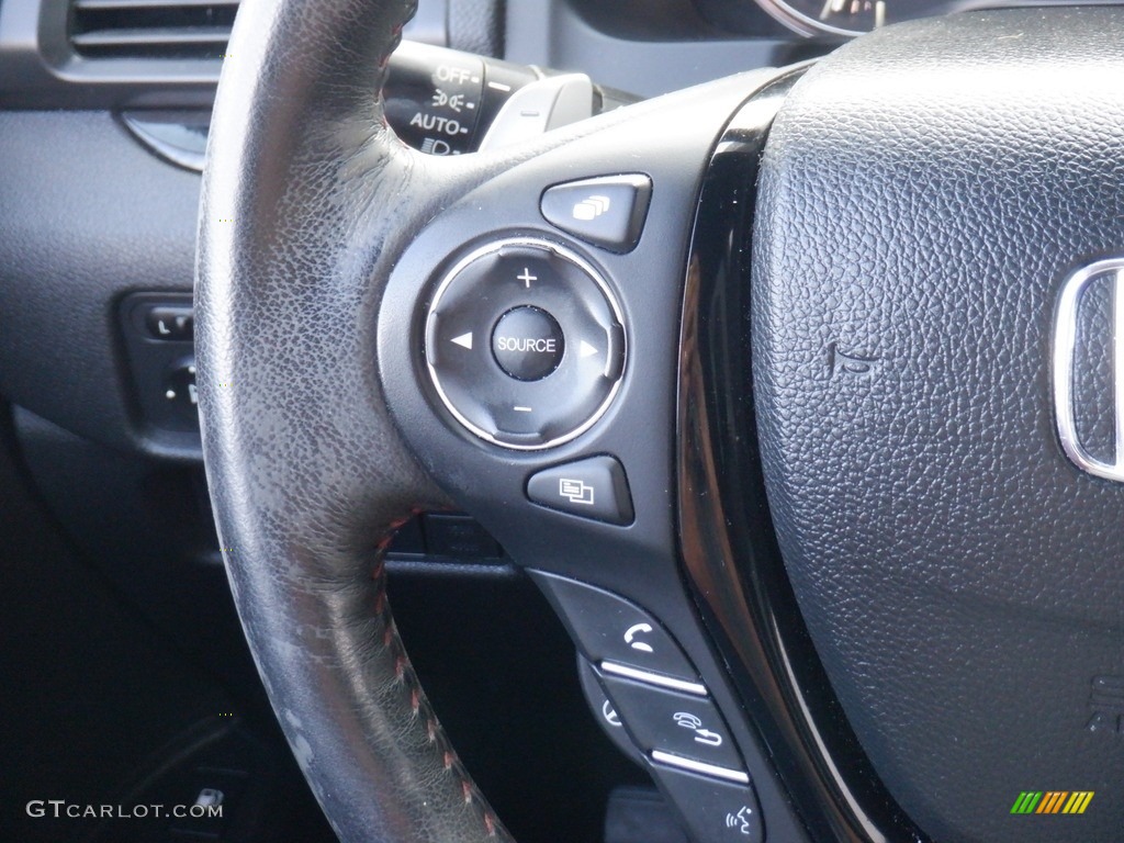 2020 Honda Ridgeline Black Edition AWD Black Steering Wheel Photo #146523880