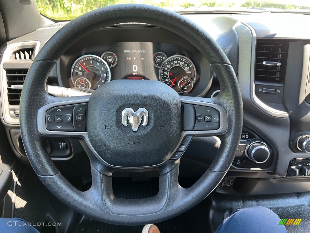2024 Ram 1500 Tradesman Quad Cab Diesel Gray/Black Steering Wheel Photo #146524399