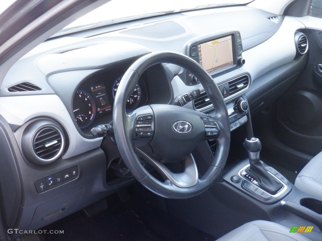 2020 Hyundai Kona Ultimate AWD Gray/Black Dashboard Photo #146524795