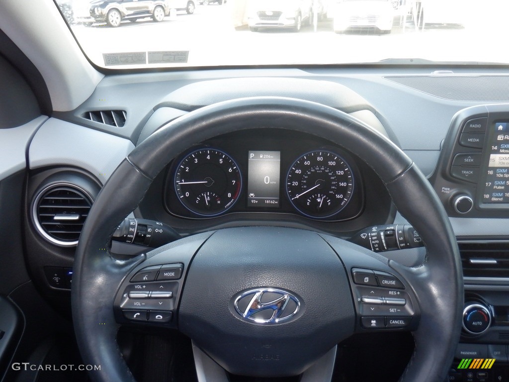 2020 Hyundai Kona Ultimate AWD Gray/Black Steering Wheel Photo #146525117