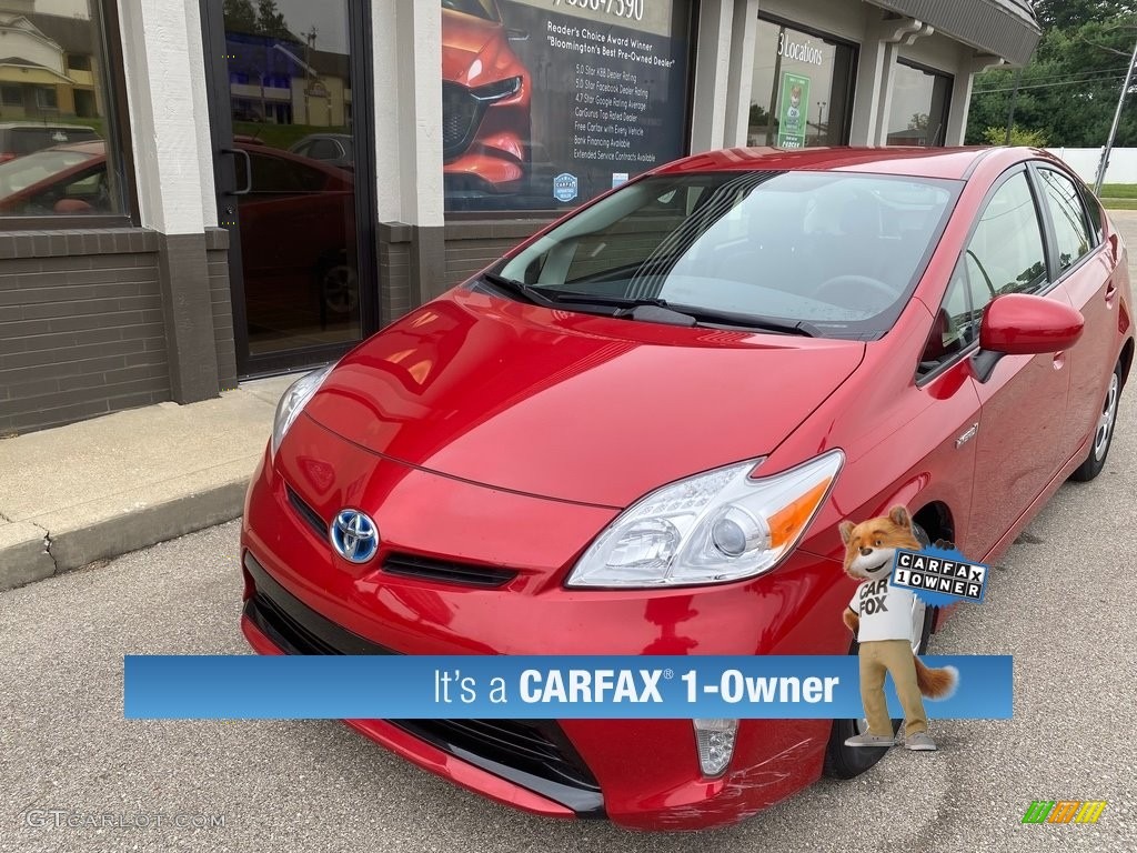 2015 Prius Five Hybrid - Barcelona Red Metallic / Misty Gray photo #2