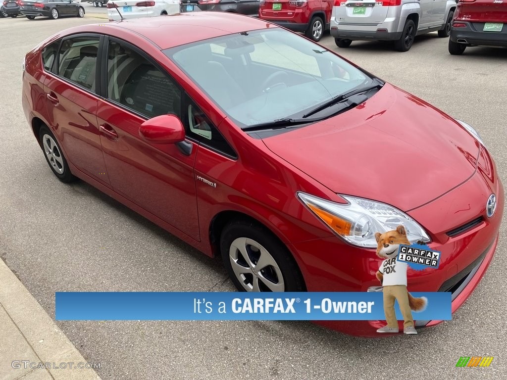 2015 Prius Five Hybrid - Barcelona Red Metallic / Misty Gray photo #46