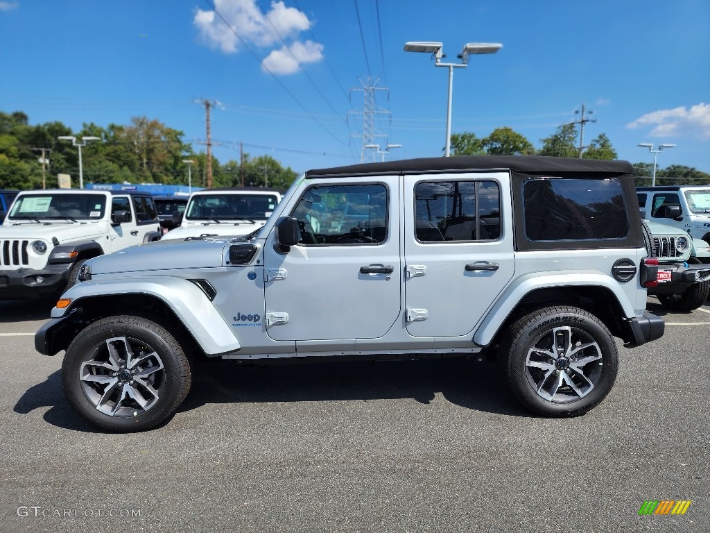 Silver Zynith 2024 Jeep Wrangler 4-Door Sport S 4xe Hybrid Exterior Photo #146531696