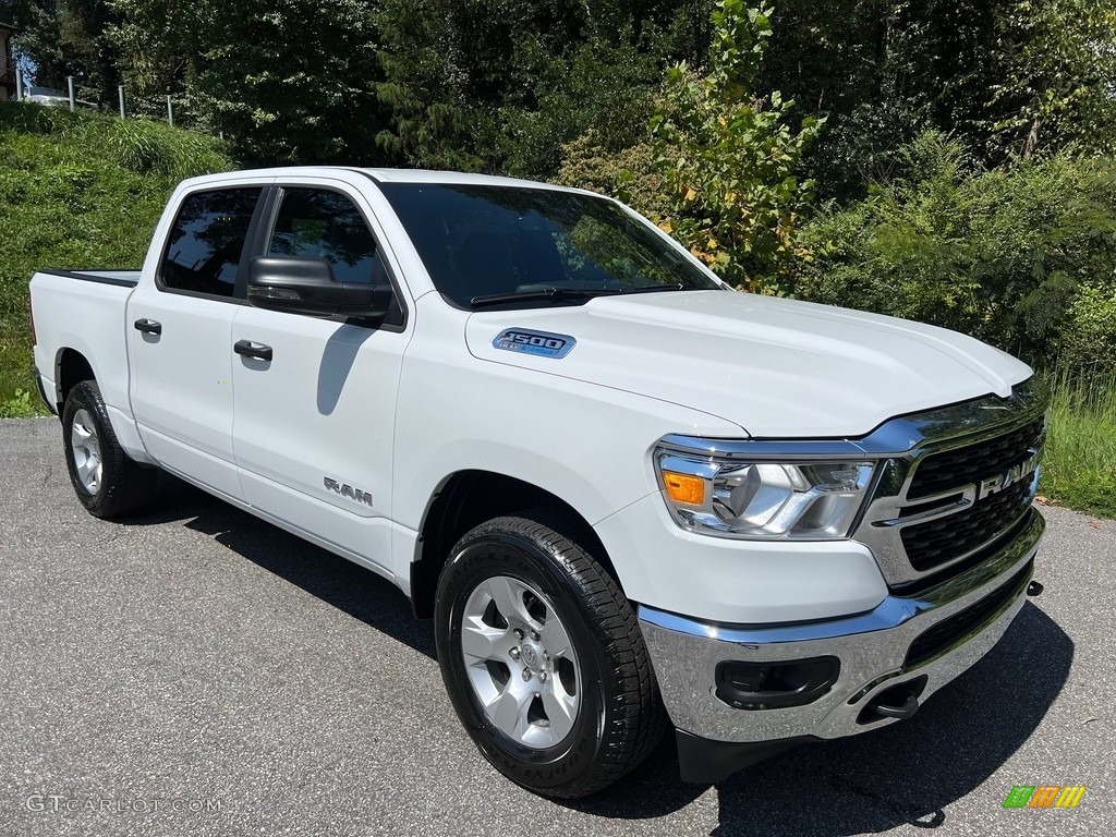 Bright White 2024 Ram 1500 Big Horn Crew Cab 4x4 Exterior Photo #146532074