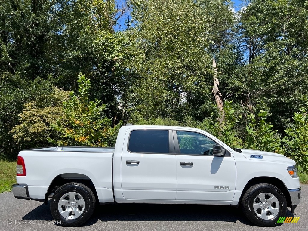 Bright White 2024 Ram 1500 Big Horn Crew Cab 4x4 Exterior Photo #146532097