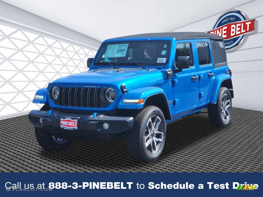2024 Wrangler 4-Door Sport S 4xe Hybrid - Hydro Blue Pearl / Black photo #1