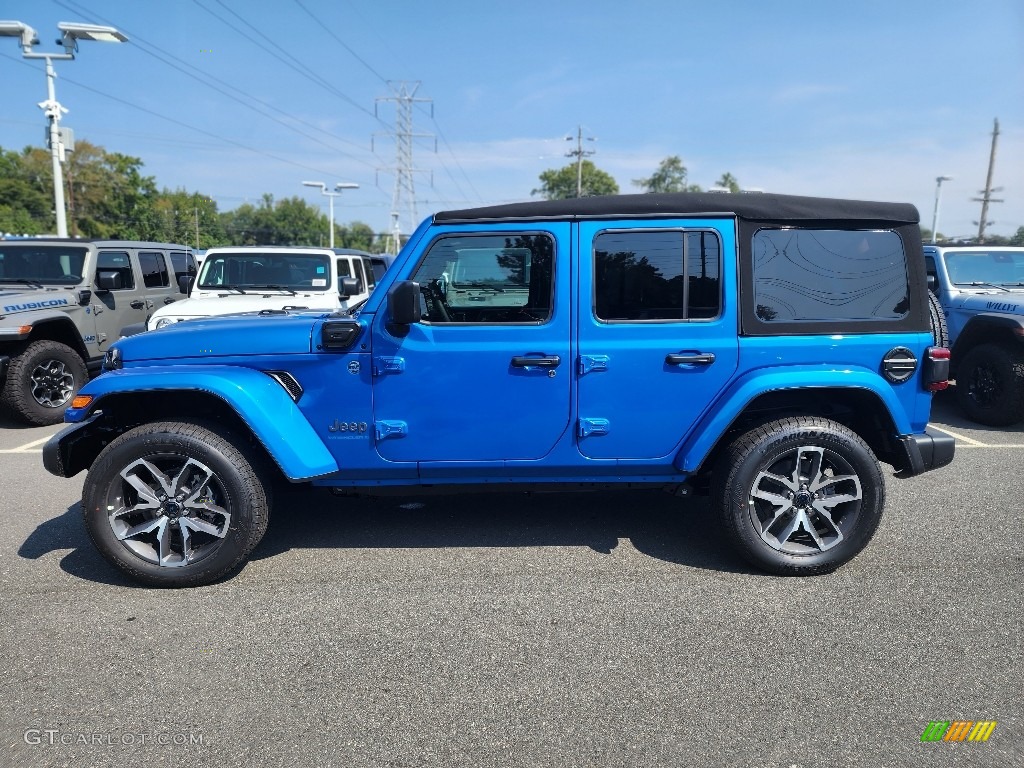 Hydro Blue Pearl 2024 Jeep Wrangler 4-Door Sport S 4xe Hybrid Exterior Photo #146533795