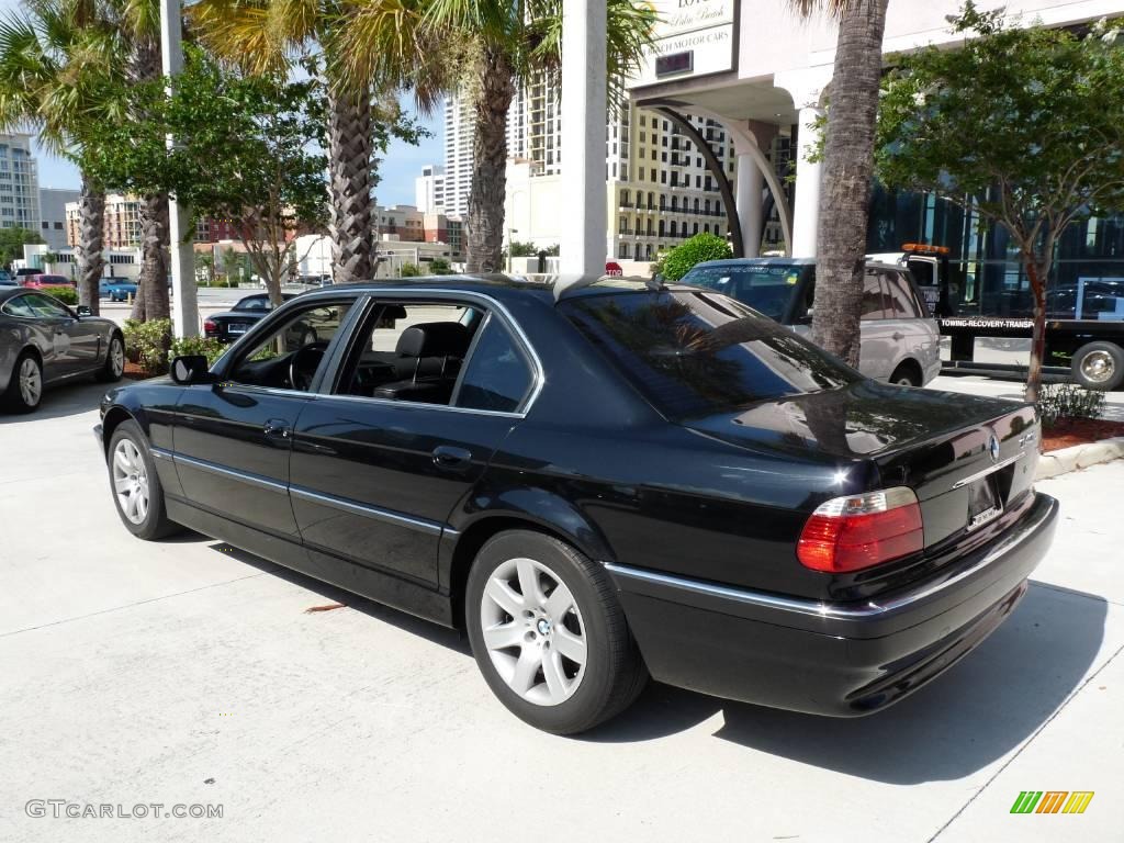 2001 7 Series 740iL Sedan - Cosmos Black Metallic / Black photo #4