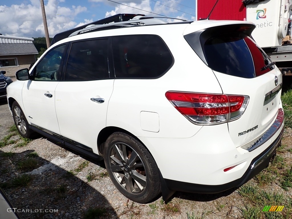 2014 Pathfinder Hybrid Platinum AWD - Moonlight White / Charcoal photo #2