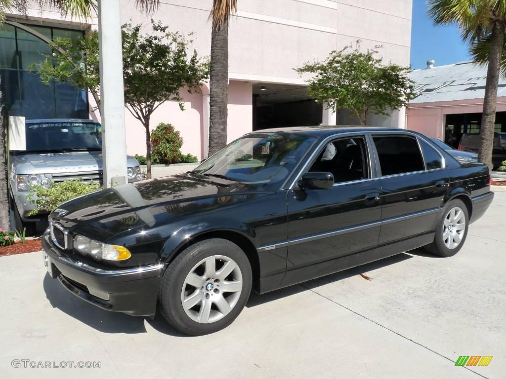 2001 7 Series 740iL Sedan - Cosmos Black Metallic / Black photo #16