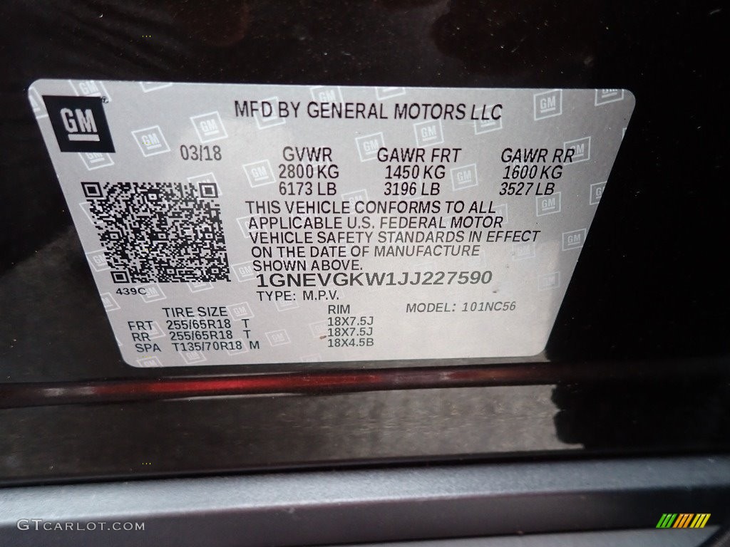 2018 Traverse LT AWD - Sable Brown Metallic / Jet Black photo #15
