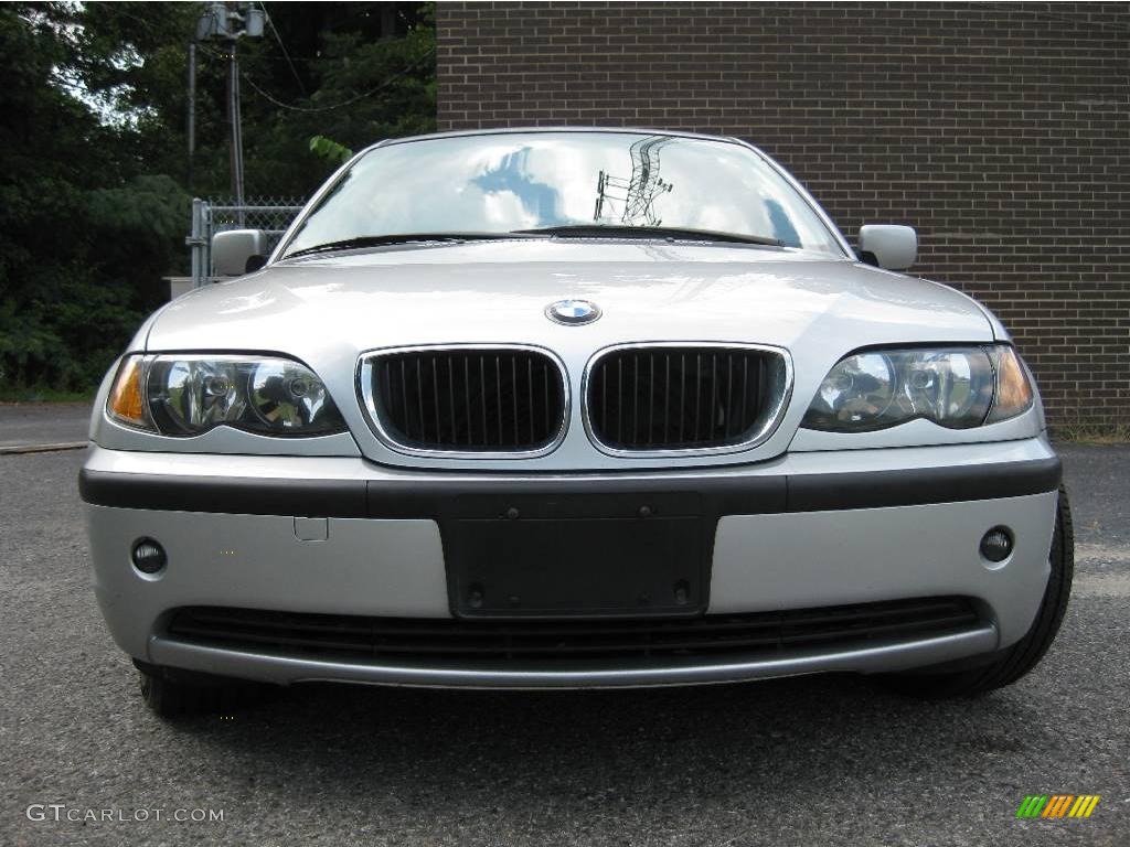 2002 3 Series 325xi Sedan - Titanium Silver Metallic / Black photo #3