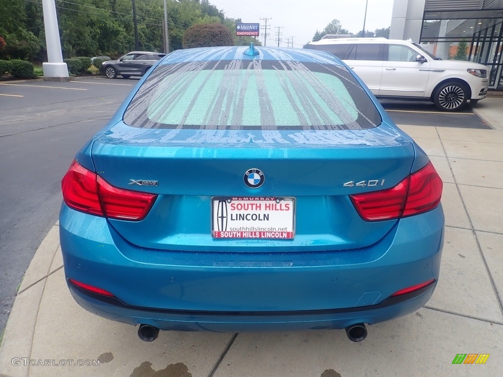 2019 4 Series 440i xDrive Gran Coupe - Snapper Rocks Blue Metallic / Black photo #4