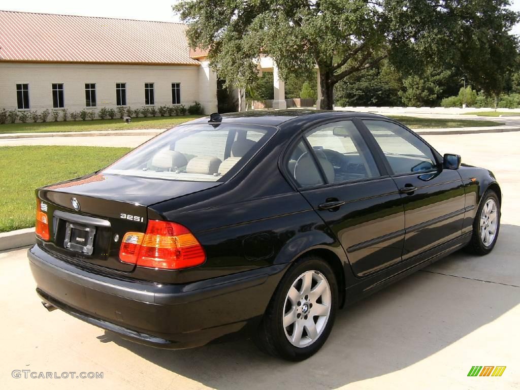 2004 3 Series 325i Sedan - Jet Black / Sand photo #3