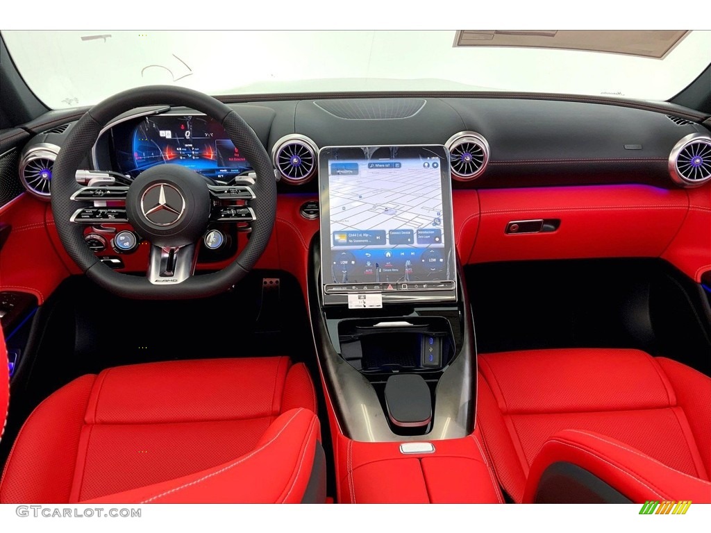 2023 Mercedes-Benz SL AMG 43 Roadster Red Pepper/Black Dashboard Photo #146538715